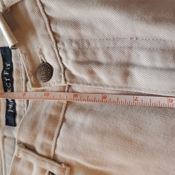 Bill Blass Jeans Stretch Perfect Fit Sz 6 Cream High Waisted Jeans - Picture 10 of 12